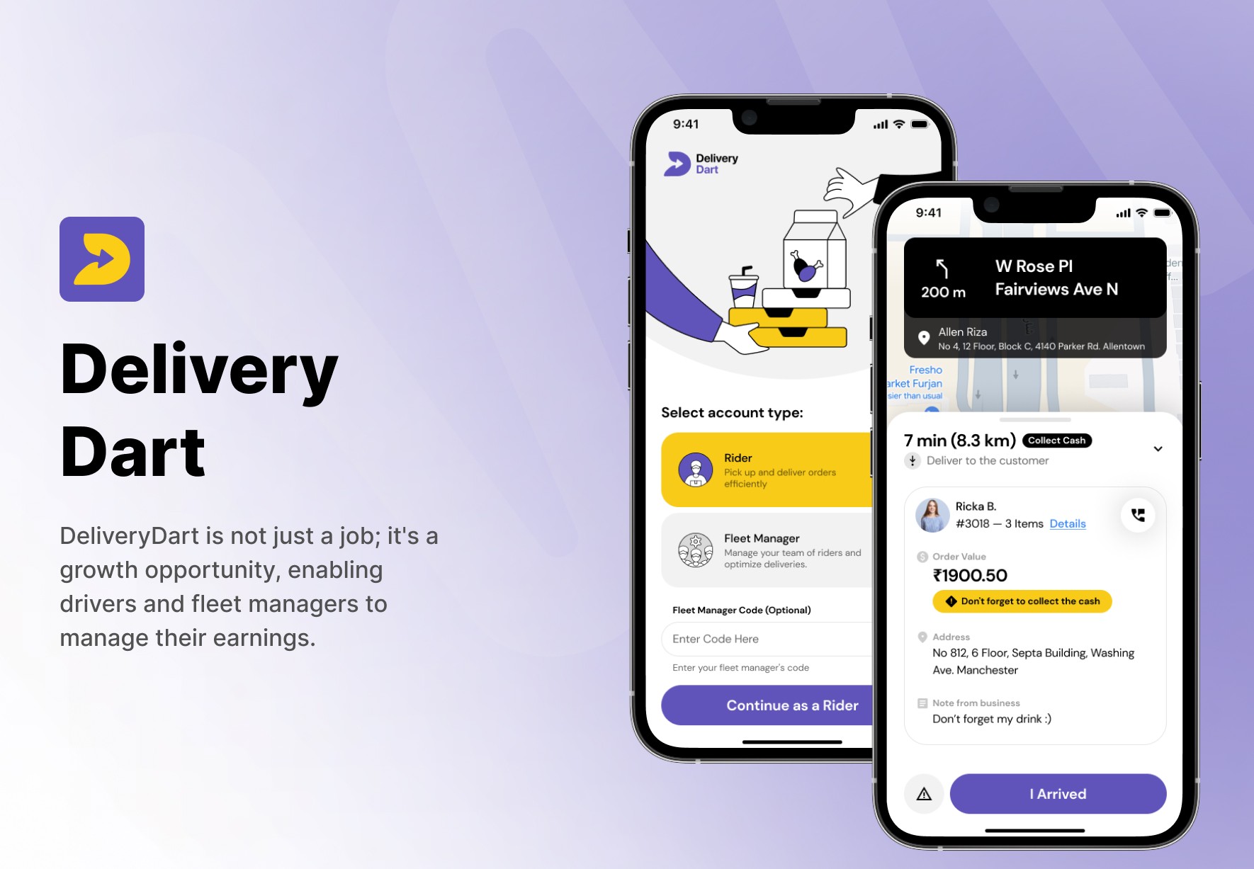 DeliveryDart — Cross-platform driver & fleet management platform